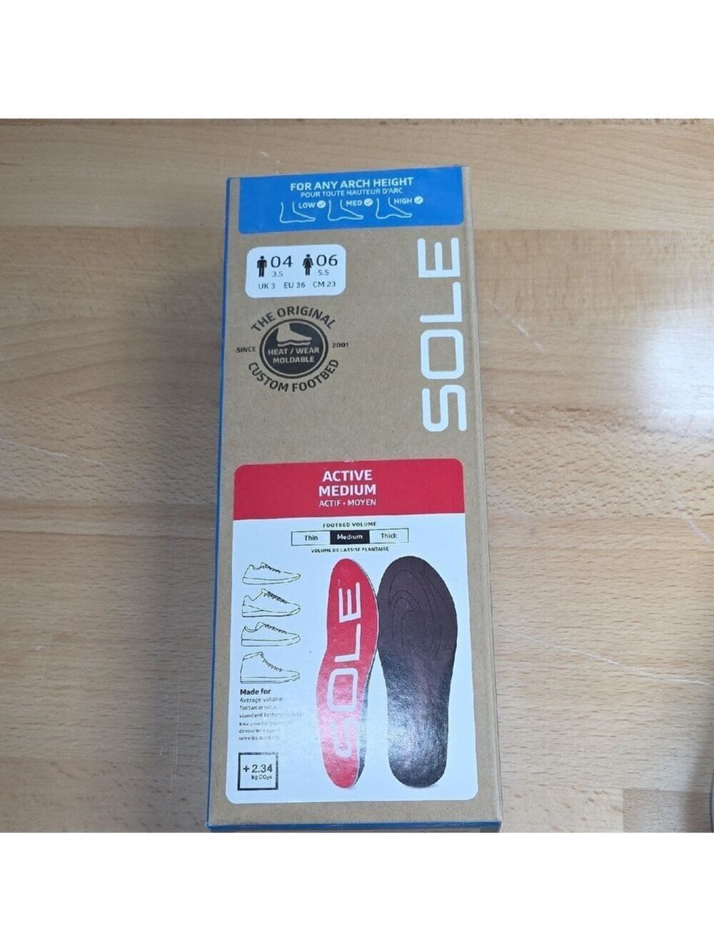 SOLE Active Medium Insoles M3.5-4 W5.5-6